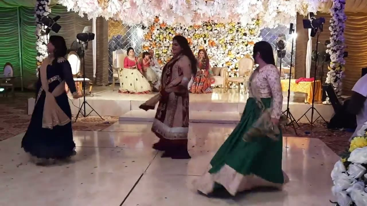 Bollywood wedding dance performance for a sangeet in the UK