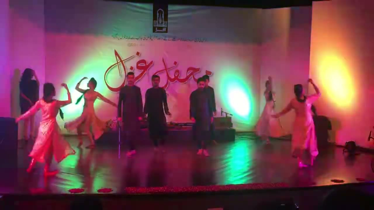 Cultural performance at a university auditorium