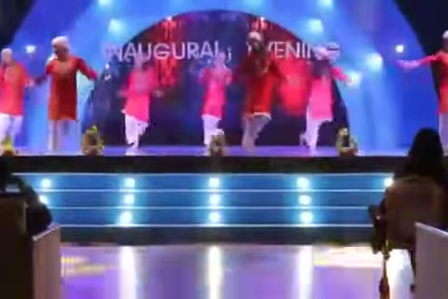 Kashmiri folk dance performed in traditional Kashmiri dress