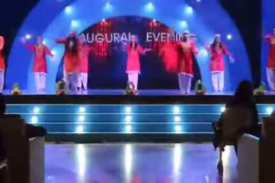 Kashmiri folk dance ensemble in performance