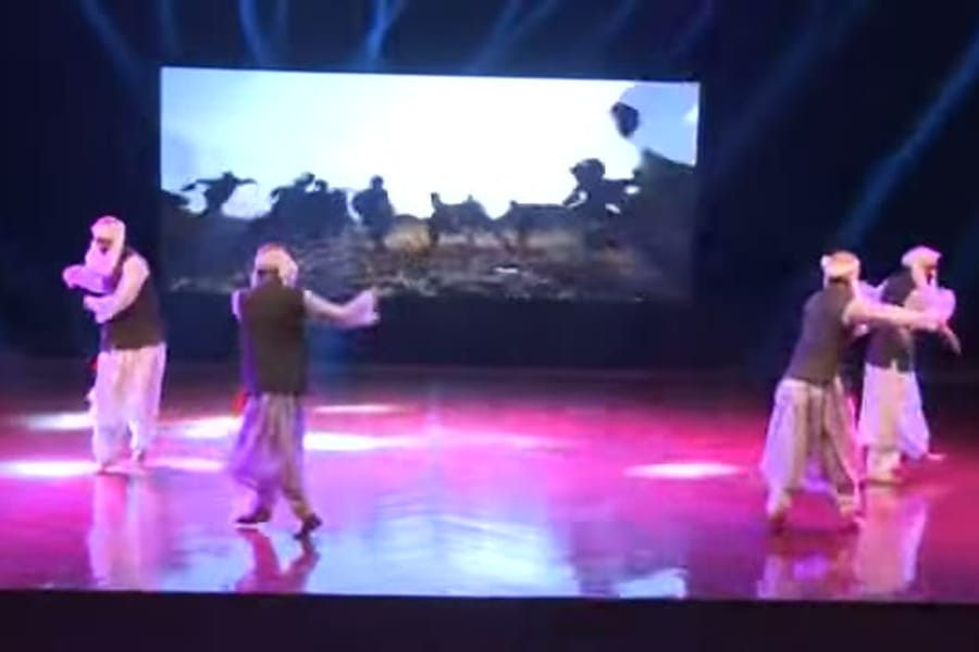Balochi folk dance performed in traditional Balochi attire